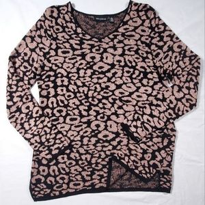 🧑‍🎄10/10🧑‍🎄Nina leonard printed sweater size large